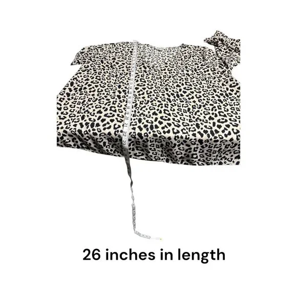 Krazy Kat Womens Leopard Print V-Neck Blouse With Flared Sleeves Lightweight & F - Picture 8 of 8